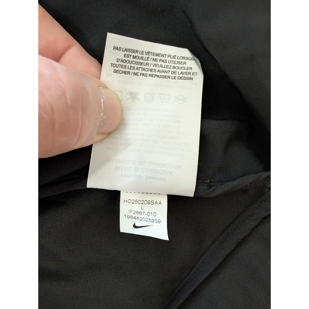 Nike Men's L Black Full Zip Jacket Stand Collar Logo Regular Dri-Fit Golf Casual - Picture 12 of 12